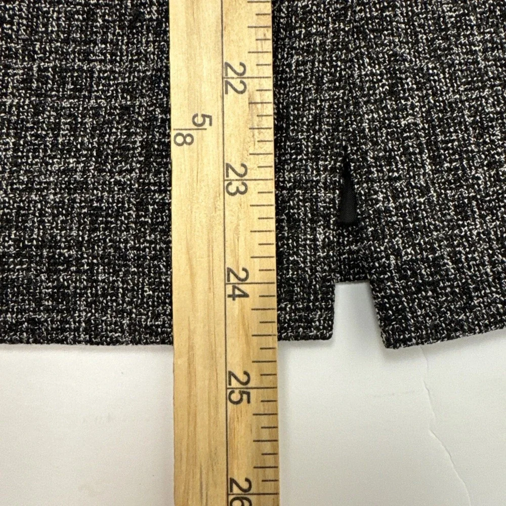 Sag Harbor Pencil Skirt Women 12 Black White Textured Knee Length Professional